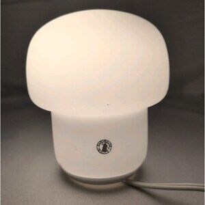 IKEA Tokabo White Lamp Mushroom Frosted White Glass Opal 803.580.19 Table Light